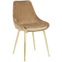 Theo stol - Beige sammet guldfärgade ben Theo stol - Beige sammet guldfärgade ben