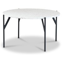 Terrazzo runt soffbord Ø 80 cm - Bianco Terrazzo & underrede AIR Terrazzo runt soffbord Ø 80 cm - Bianco Terrazzo & underrede AIR
