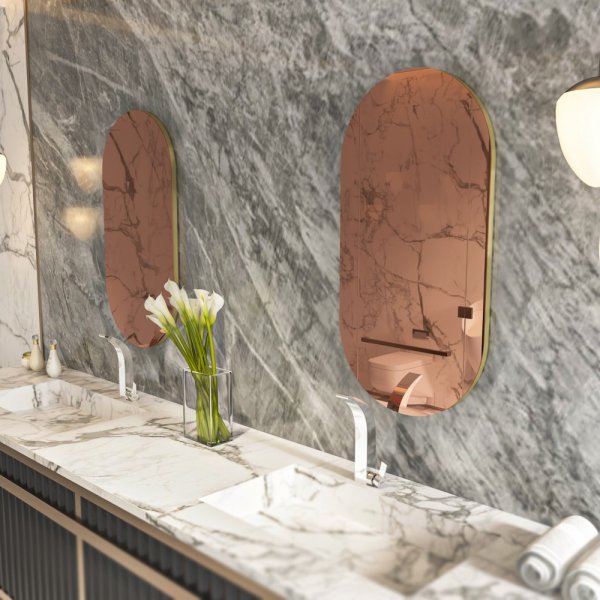 Rior\\\'s spiegel - Brons/goud