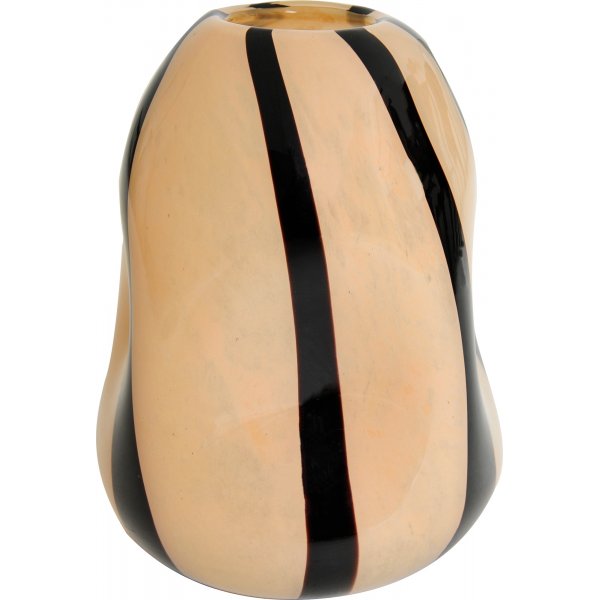 Vase en verre Metina - Beige/noir