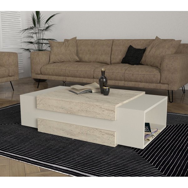 Table basse Nora - Travertin Table basse Nora - Travertin