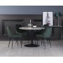 Plaza matgrupp, marmorbord med 4 st Theo sammetsstolar - Grn/Vit/Svart