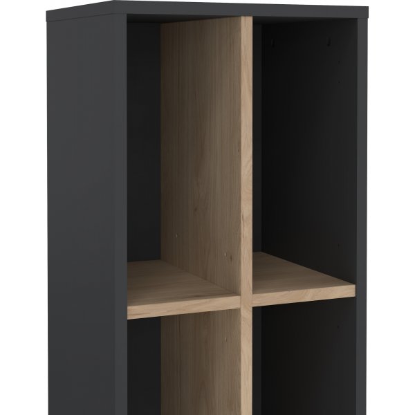 Sign bokhylla med avgränsare - Mattgrå/hickory Sign bokhylla med avgränsare - Mattgrå/hickory