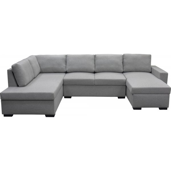 Soffa 309 cm ljusgrå - Solna + Fläckborttagare för möbler Soffa 309 cm ljusgrå - Solna + Fläckborttagare för möbler
