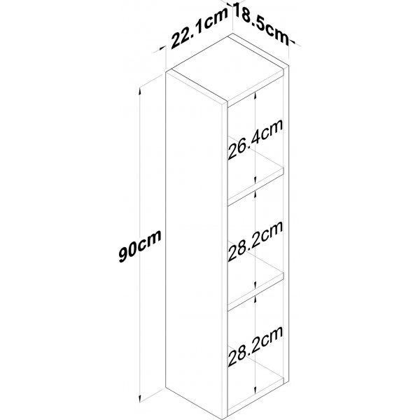 Etagère murale Edith - Noyer clair Etagère murale Edith - Noyer clair