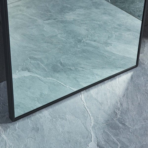 Helkroppsspegel 70 � 185 cm Valvformad - Svart ram