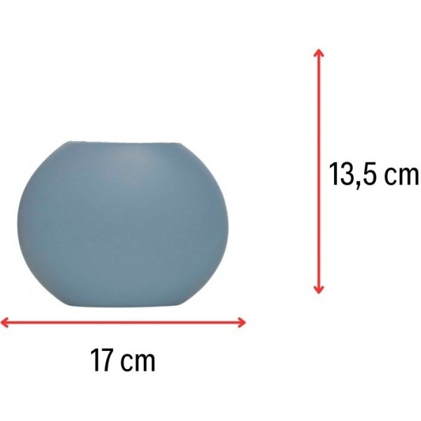 Vase plat - Bleu gris Vase plat - Bleu gris