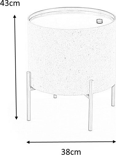 Sasha soffbord Ø38 cm - Beige/svart Sasha soffbord Ø38 cm - Beige/svart