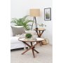 Morris soffbord 80 cm - Vit/valnt