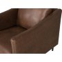 Fauteuil Harpan en co-cuir marron