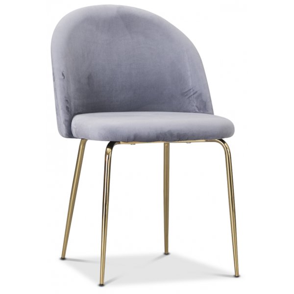 Tiffany velvet stol - Gr�/M�ssing