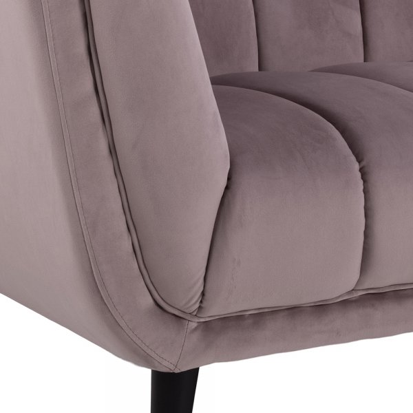 Tampa 2,5-sits soffa - Puderrosa