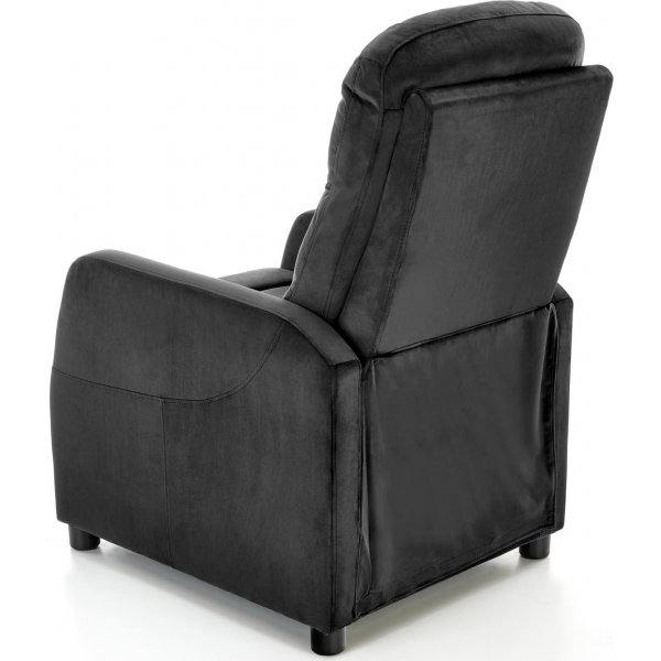 Fauteuil inclinable Gunvor en velours noir Fauteuil inclinable Gunvor en velours noir