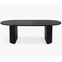 Matbord 200x90 cm svartbetsat - Bianca