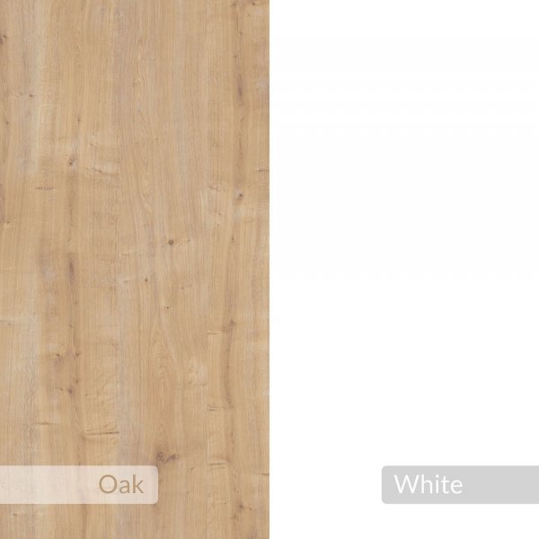 Ema nachtkastje - Saffier eiken/wit