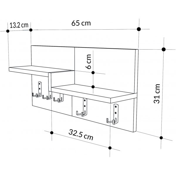 Harmon kldhngare - Ek/vit