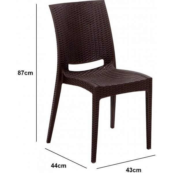 Groupe de repas extérieur Meco - Brun Groupe de repas extérieur Meco - Brun