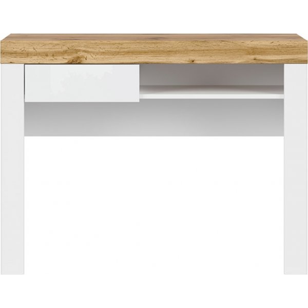 Table console Holten 106,2 x 40 cm - Blanc/chne