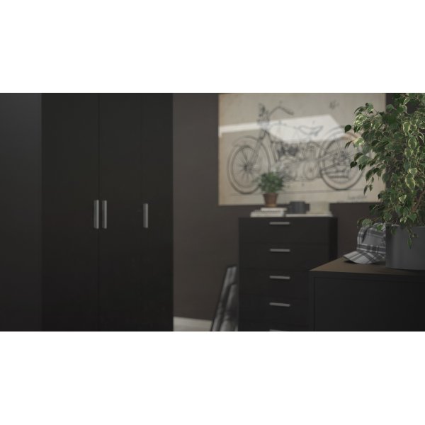 Armoire Pepe à 3 portes - Noir Armoire Pepe à 3 portes - Noir