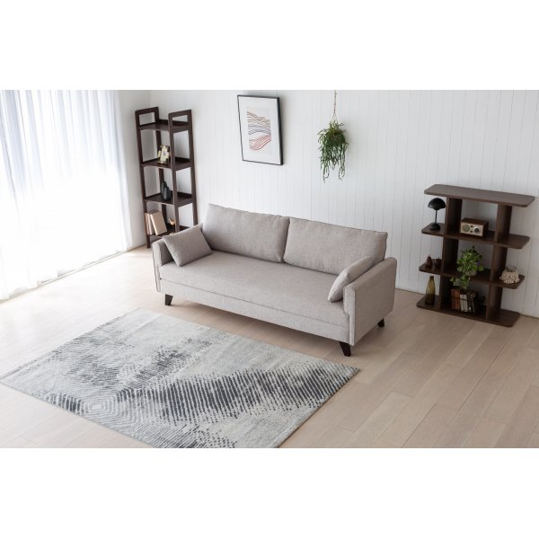 Slaapbank 210 cm beige - Bella + Vlekverwijderaar voor meubels Slaapbank 210 cm beige - Bella + Vlekverwijderaar voor meubels