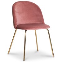 Giovani velvet stol - Korallrosa / Mässing Giovani velvet stol - Korallrosa / Mässing