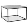 Accent soffbord 75 - Vit marmor / Kromat underrede