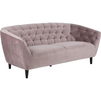 Ria 3-sits soffa rosa sammet
