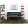 Soffa 2-sits svart konstlder - Dominic