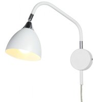 Läza Vägglampa - Vit/Krom Läza Vägglampa - Vit/Krom