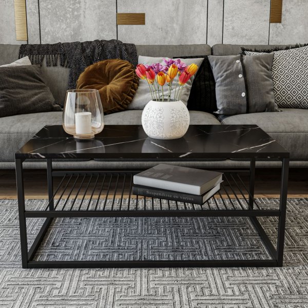 Table basse Azur 95 x 55 cm - Noir Table basse Azur 95 x 55 cm - Noir