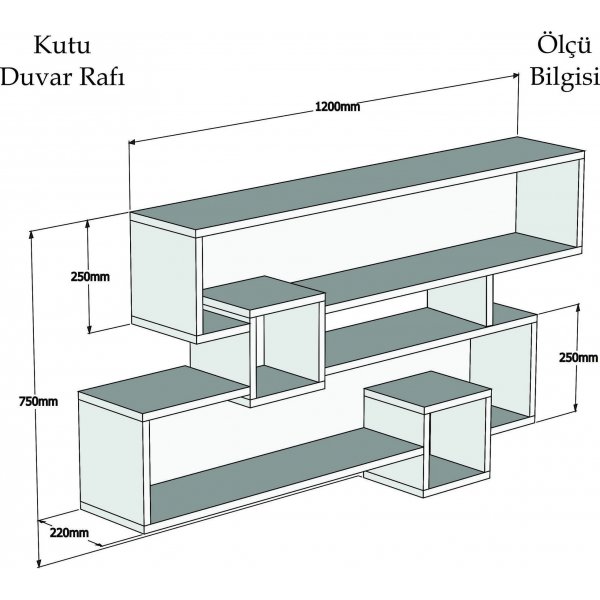 Karen wandplank - Walnoot/antraciet Karen wandplank - Walnoot/antraciet