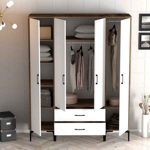 Armoire Kumsal 13 Noyer/blanc Armoire Kumsal 13 Noyer/blanc