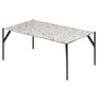 Terrazzo soffbord 110x60 cm - Cosmo Terrazzo & underrede AIR i svart metall