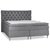 Ebony grå kontinentalsäng - 5-zons dubbelsäng med sänggavel + Möbeltassar