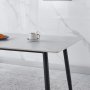 Inez matbord med keramisk vit matt marmor - 140x80 cm Inez matbord med keramisk vit matt marmor - 140x80 cm