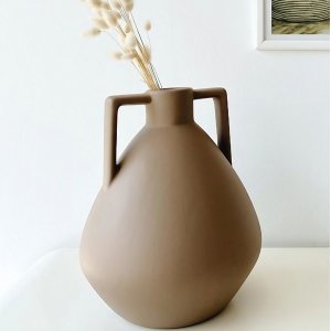 Vase en placage - Marron