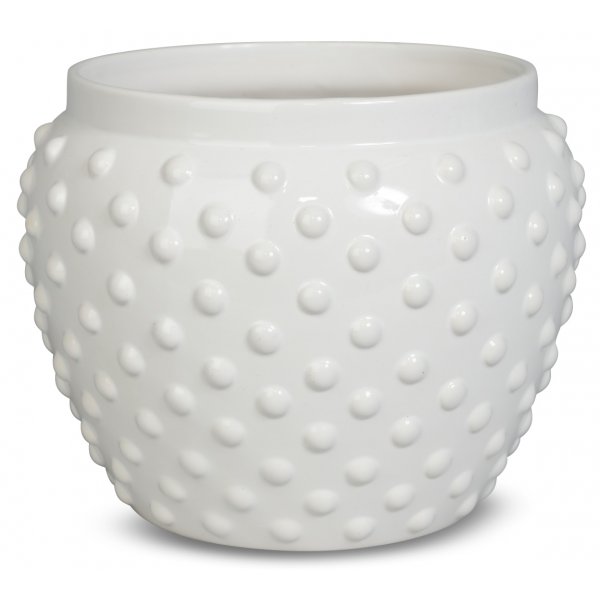 Kruka Piggen H15 cm - Vit