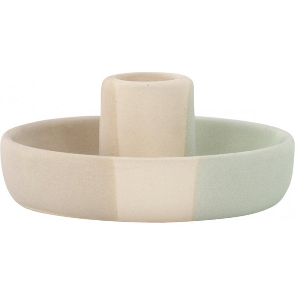 Otis ljusstake - Beige/Gr�n/Gr�