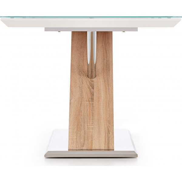 Table à manger Angeliki 160 cm - Blanc/chêne Table à manger Angeliki 160 cm - Blanc/chêne