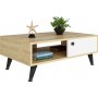 Athena soffbord 90 x 60 cm - Safir/ek/vit