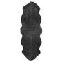 Curly f�rskinn M�rkgr� - 180 x 60 cm