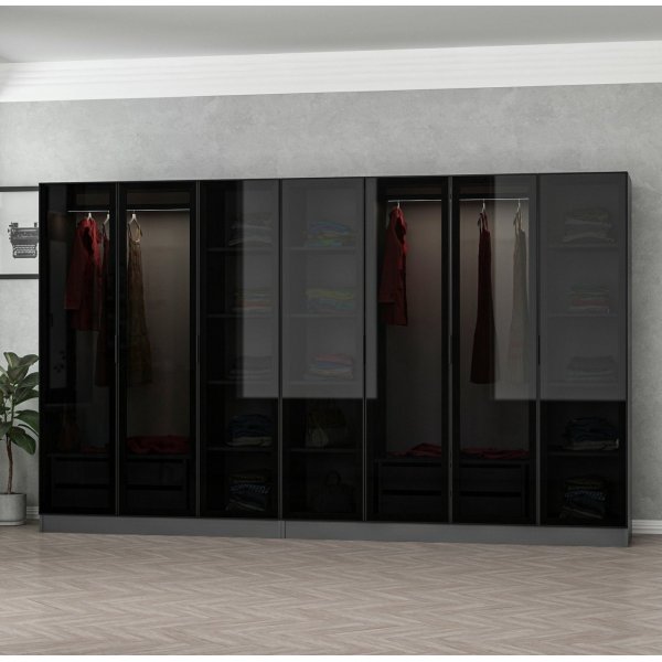 Armoire Cavolo 315 cm, variante B - Anthracite Armoire Cavolo 315 cm, variante B - Anthracite