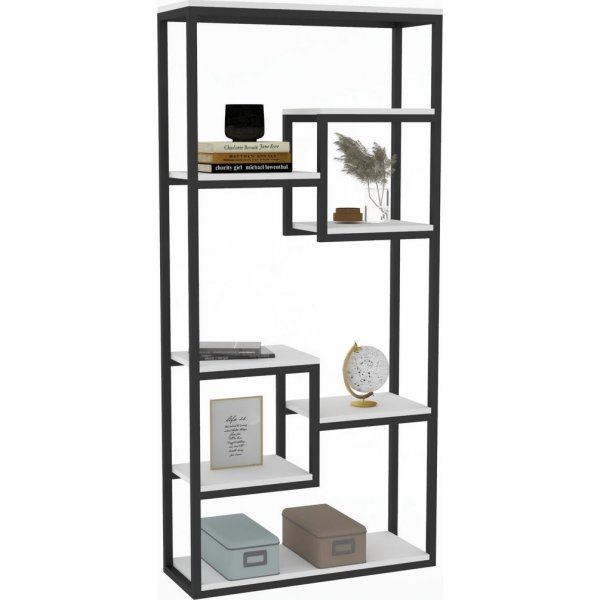 Bibliothèque Emina - Blanc/noir Bibliothèque Emina - Blanc/noir