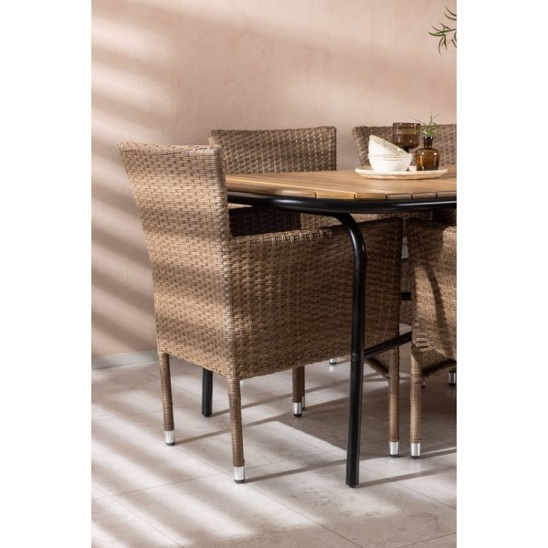 Holmbeck utematgrupp med 6 st Malina stolar - Natur Holmbeck utematgrupp med 6 st Malina stolar - Natur