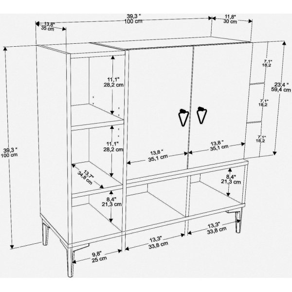 Platin skåp - Vit/cordoba Platin skåp - Vit/cordoba