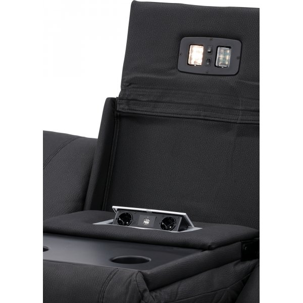 Canapé inclinable 3 places Singapore - Noir Canapé inclinable 3 places Singapore - Noir
