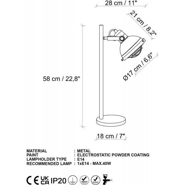 Lampe à poser Spoly - Noir Lampe à poser Spoly - Noir
