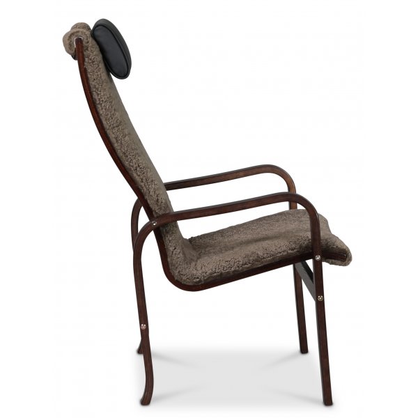 Fushion fåtölj i fårskinn scandinavian expresso - Mörk valnöt Fushion fåtölj i fårskinn scandinavian expresso - Mörk valnöt