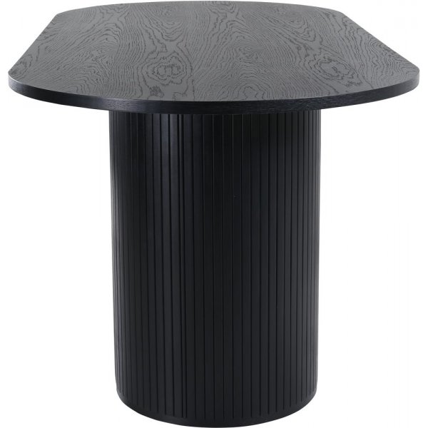 Eettafel 200x90 cm zwart gebeitst - Bianca Eettafel 200x90 cm zwart gebeitst - Bianca