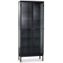 Revel vitrinskp dubbel 80x200 cm - Svart / Kristallglas
